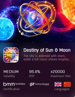 ทดลองเล่นสล็อต DESTINY OF SUN & MOON สมัครล่าสสุด