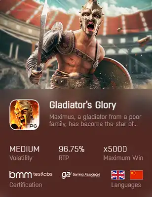 ทดลองเล่นสล็อต GLADIATOR'S GLORY เว็บตรง สล็อต ฝากถอน ไม่มี ขั้นต่ำ 1 บาท ก็ ถอนได้