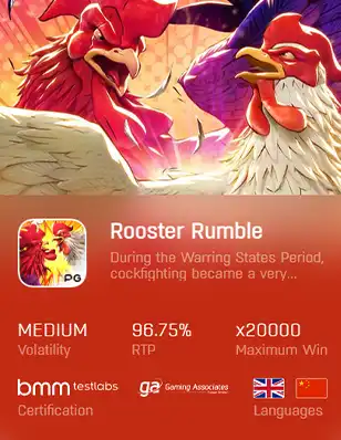 ทดลองเล่นสล็อต ROOSTER RUMBLE พีจีสล็อต