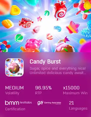 ทดลองเล่นสล็อต CANDY BURST สล็ฮตพีจี