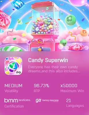 ทดลองเล่นสล็อต CANDY SUPERWIN เว็บตรงฝากถอนไม่มีขั้นต่่ำ