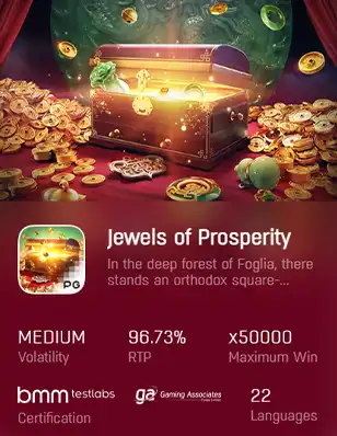 ทดลองเล่นสล็อต Jewels of Prosperity เว็บตรงฝากถอนไม่มีขั้นต่ำ