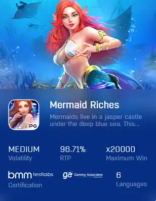 ทดลองเล่นสล็อต MERMAID RICHES สมัครสล็ฮตเครดิตฟรีไม่มีขั้นต่ำ