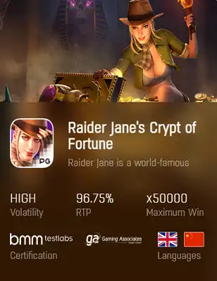 ทดลองเล่นสล็อต Raider Jane's Crypt of Fortune เว็บตรงฝากถอนไม่มีขั้นต่ำ